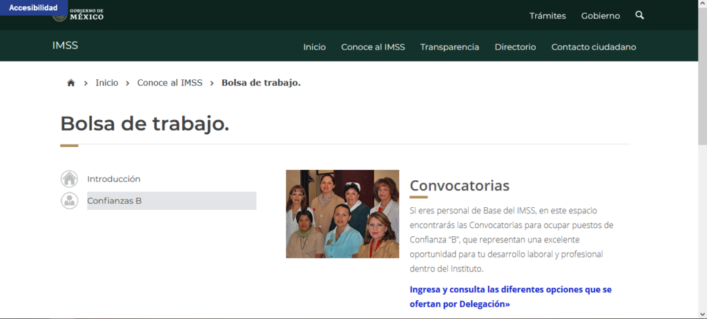 acceso bolsa de trabajo online en el IMSS