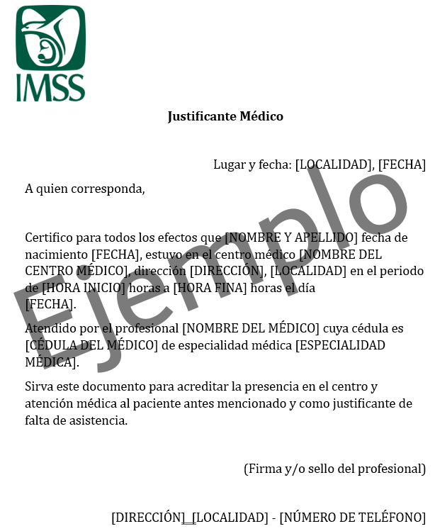 Justificante Medico Imss Pdf Editable - Image to u