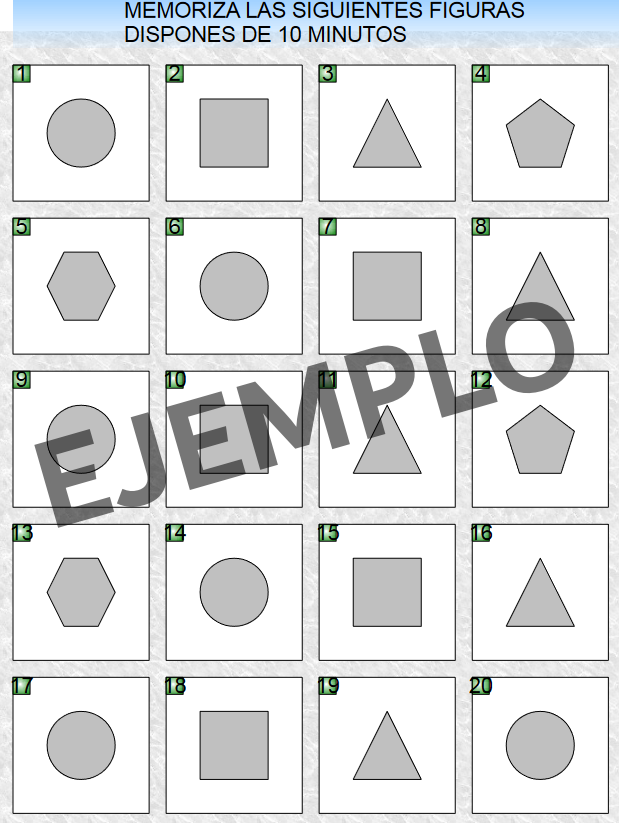 Ejemplo examen psicométrico IMSS 2